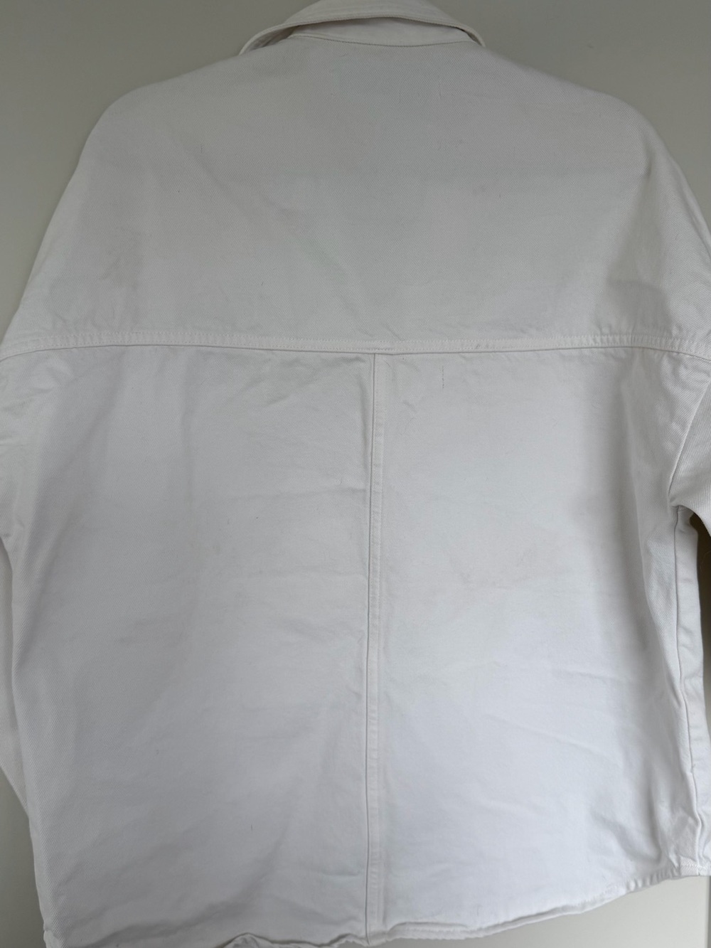 Zara Off-White Button-Front Oversized Shacket - Picture 5 of 5